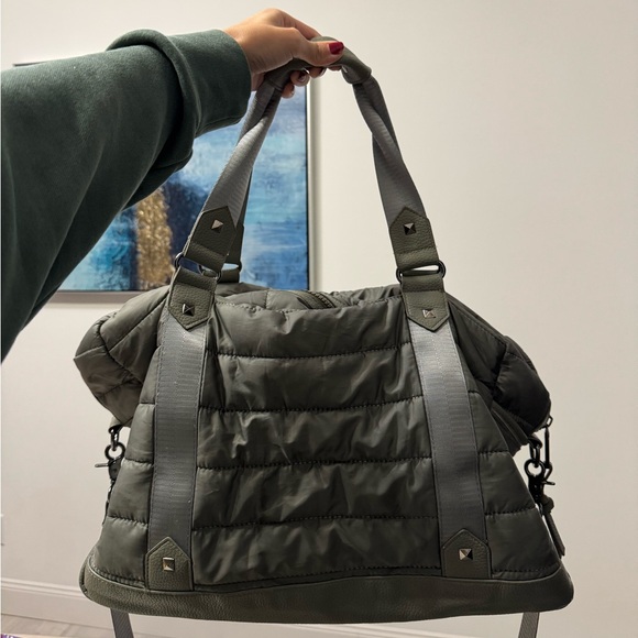 Cynthia Rowley Handbags - Cynthia Rowley Green Quilted Duffel Travel Bag